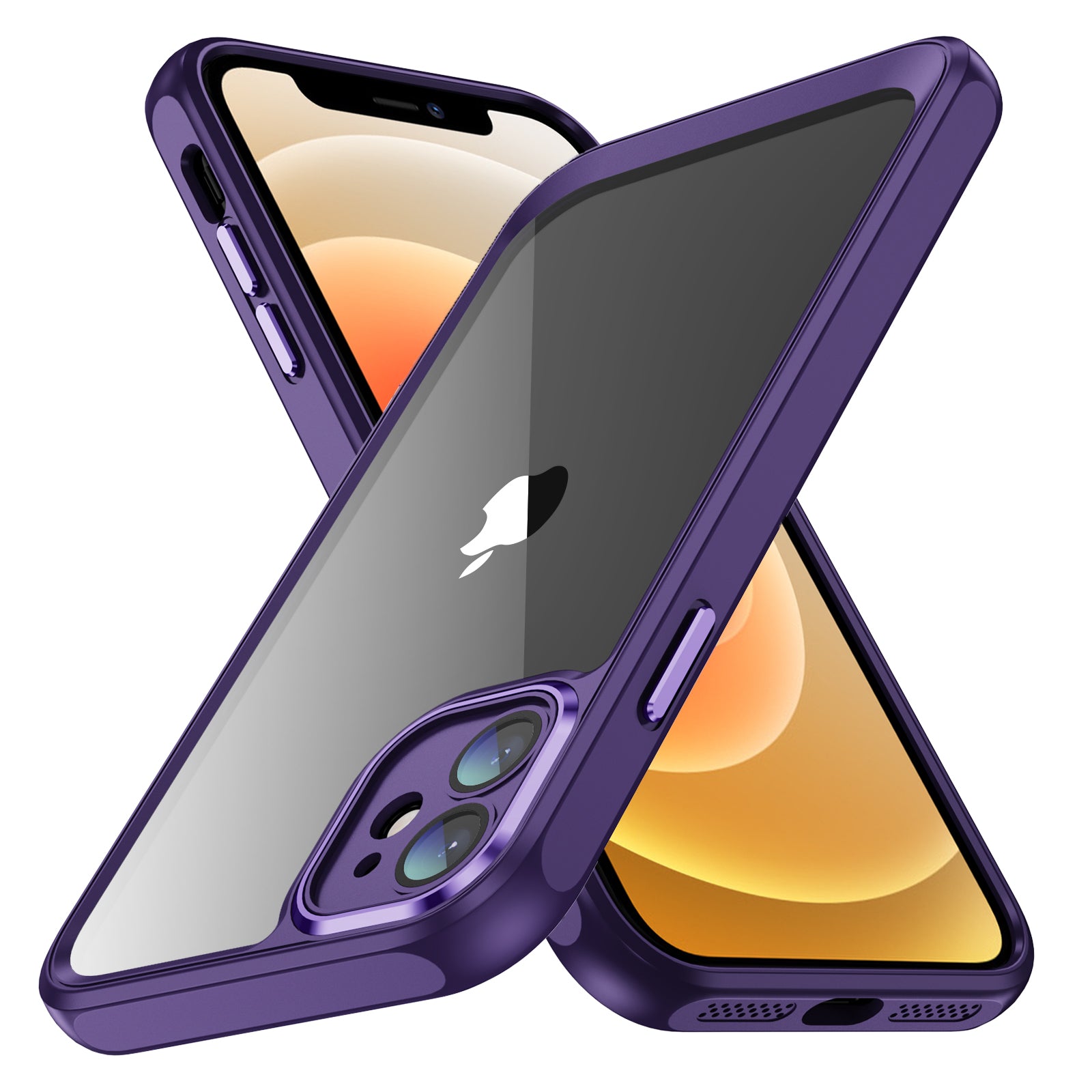 For iPhone 12 Clear Phone Case TPU Frame Acrylic Back Precise Cutouts Phone Cover For iPhone 12 Clear Phone Case TPU Frame Acrylic Back Precise Cutouts Phone Cover
